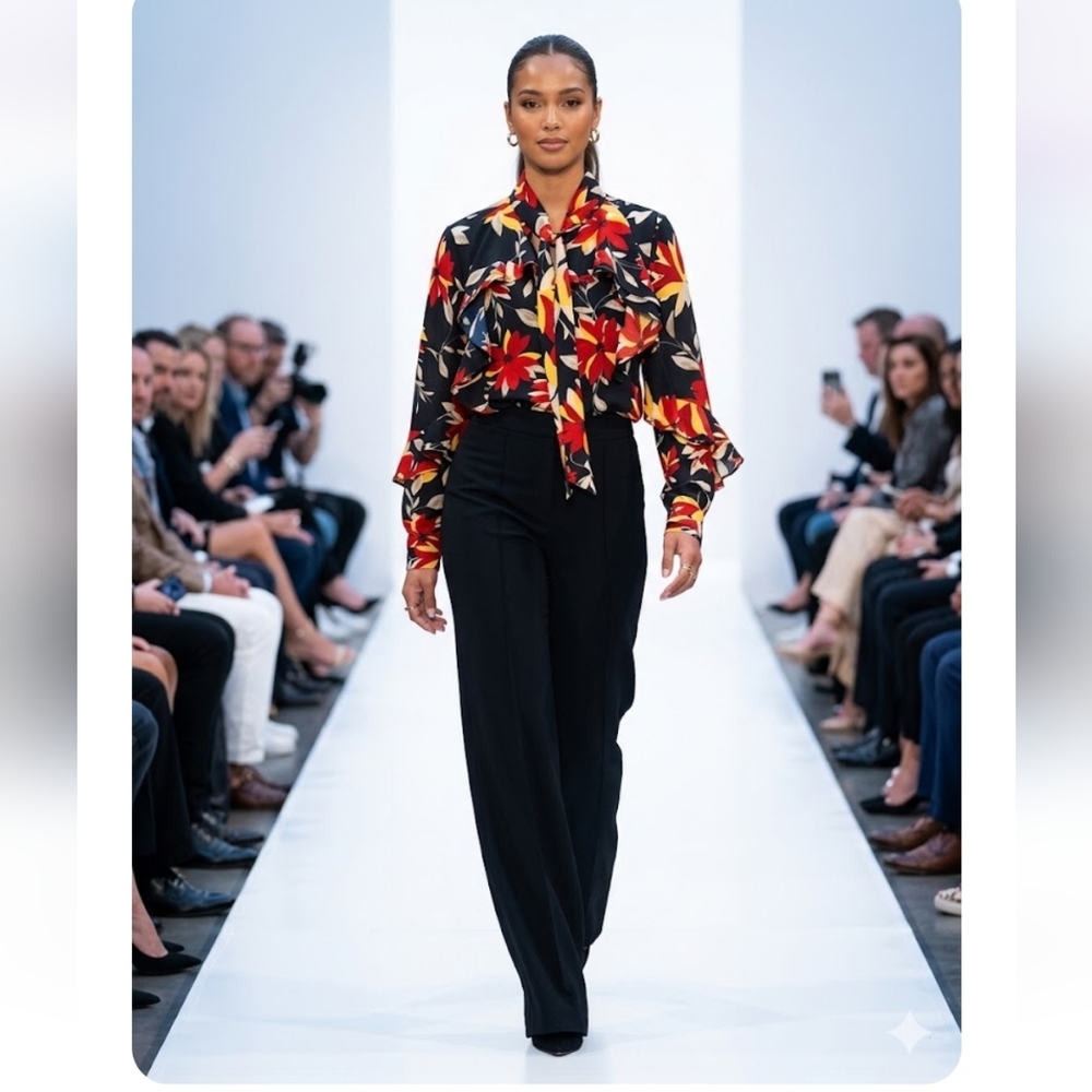 Floral Black Women's TOP